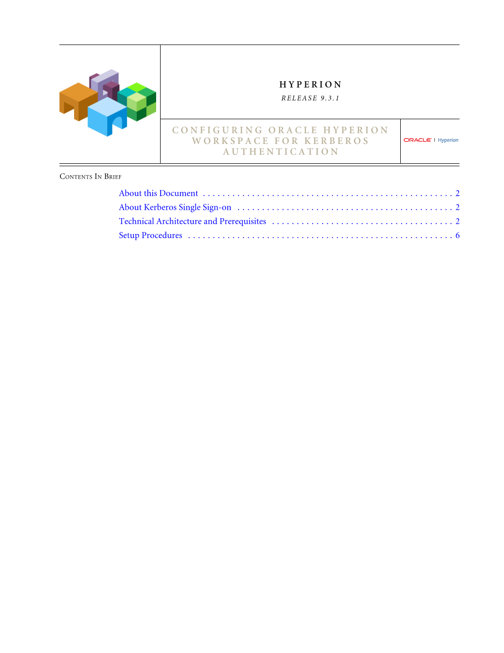 Configuring Oracle Hyperion Workspace for Kerberos Authentication