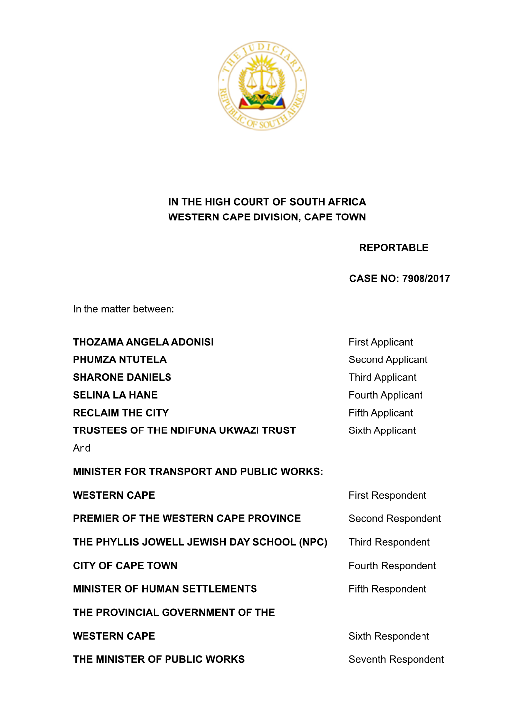 Judgment: 31 August 2020