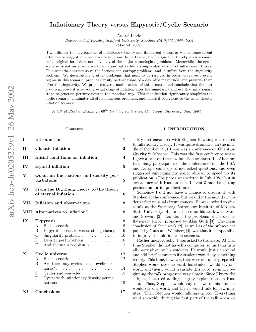 Inflationary Theory Versus Ekpyrotic/Cyclic Scenario