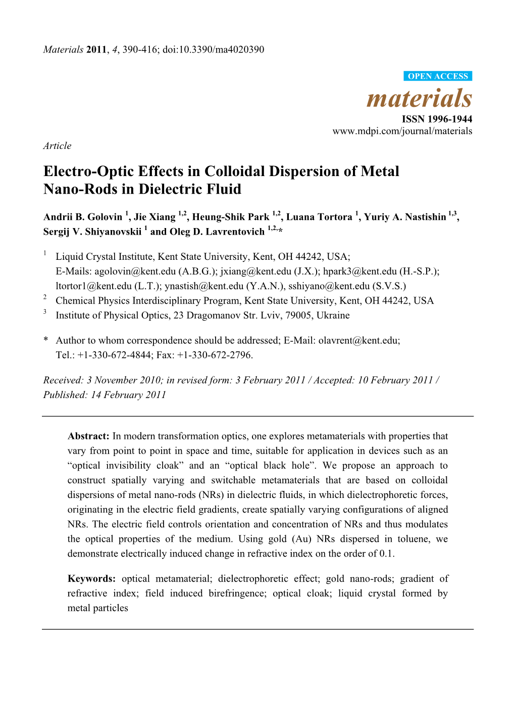 Materials 2011, 4, 390-416; Doi:10.3390/Ma4020390