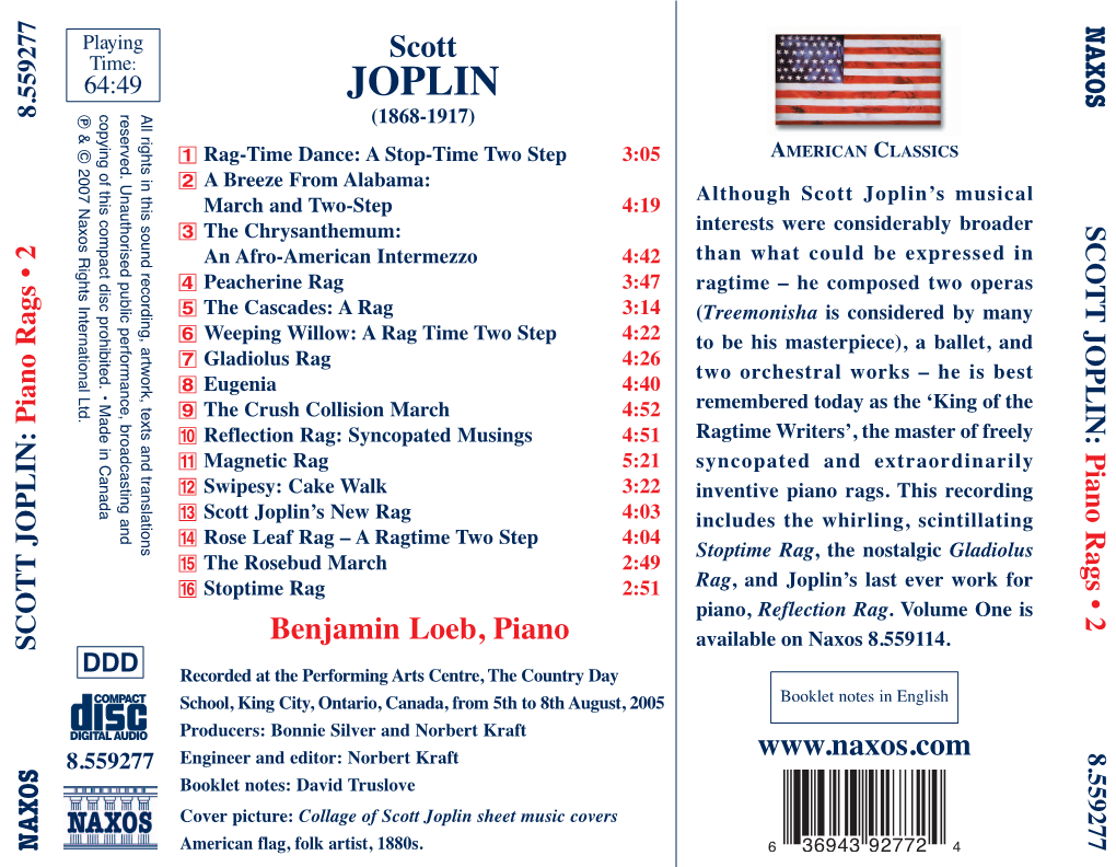 JOPLIN � Copying of This Compact Disc Prohibited