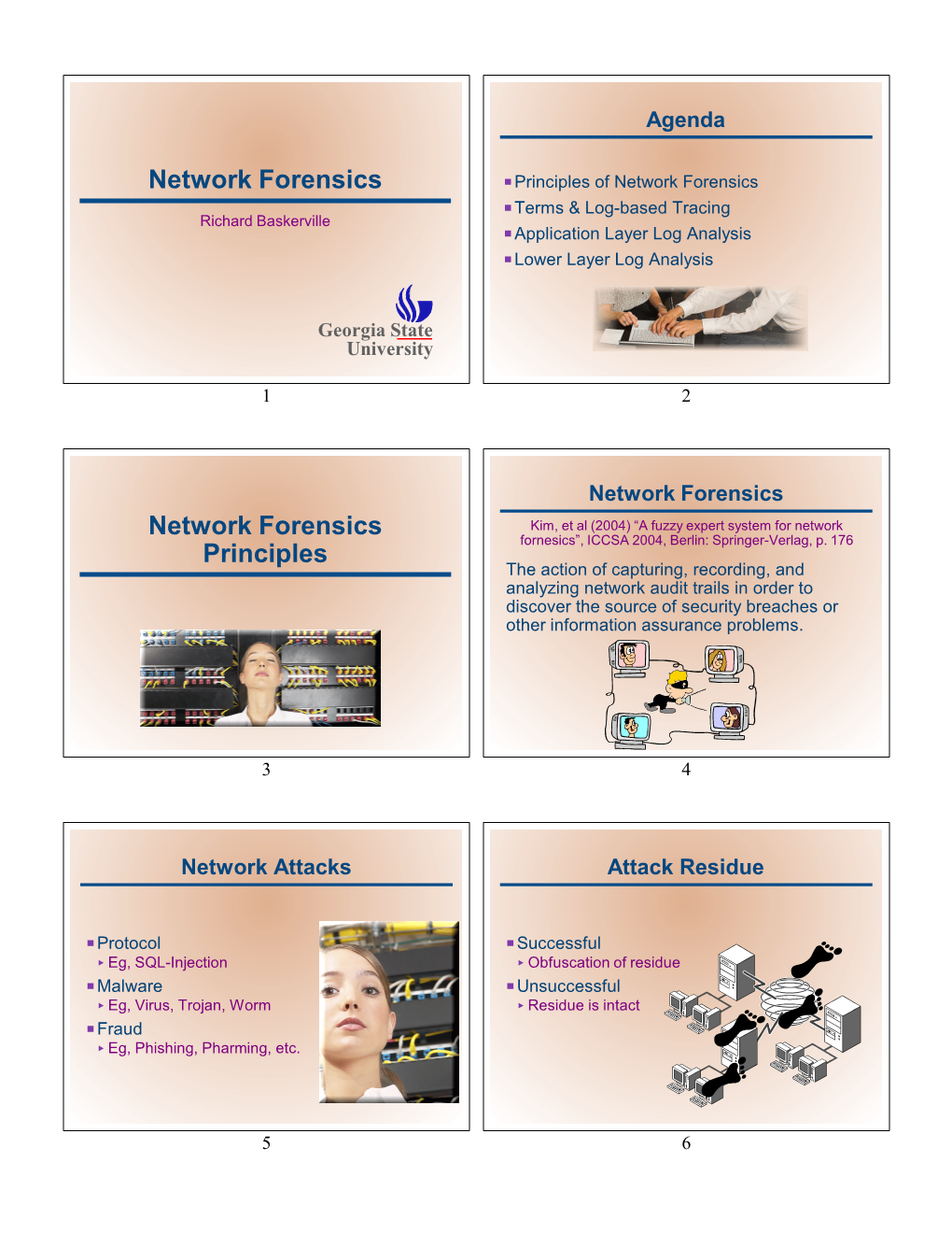 Network Forensics Network Forensics Principles