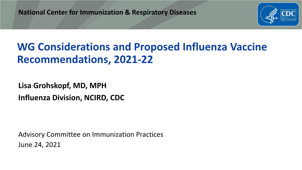2021–22 Influenza Vaccine Composition