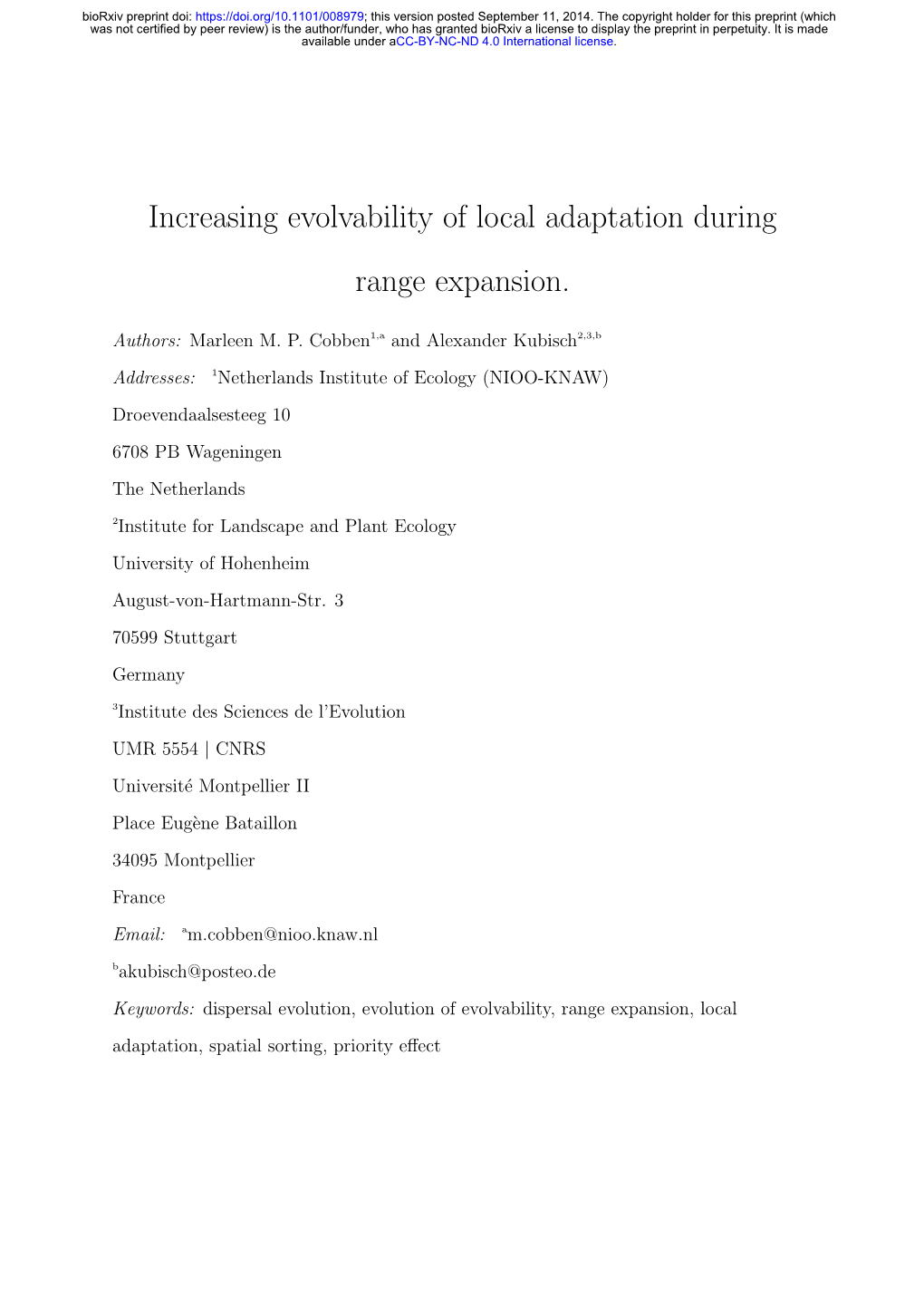 Increasing Evolvability of Local Adaptation During Range Expansion