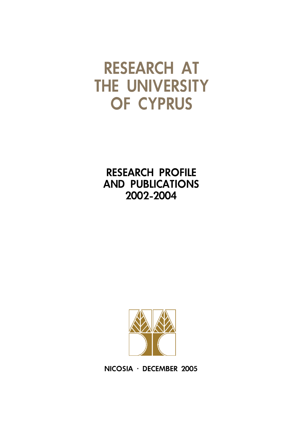 Research at the University of Cyprus