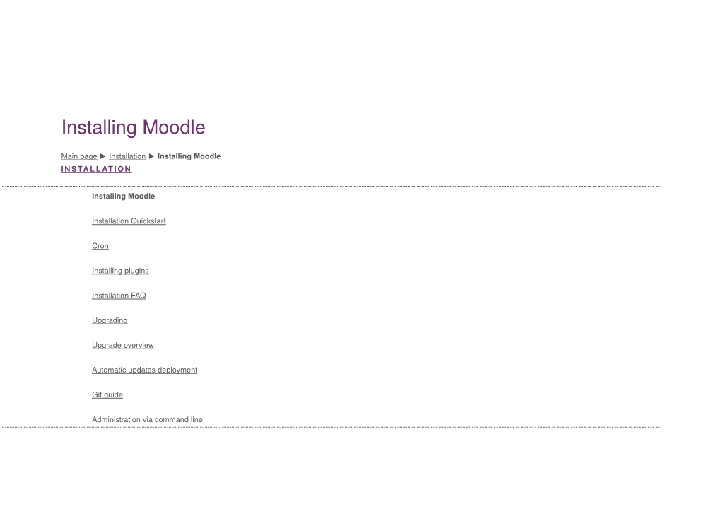 Installing Moodle