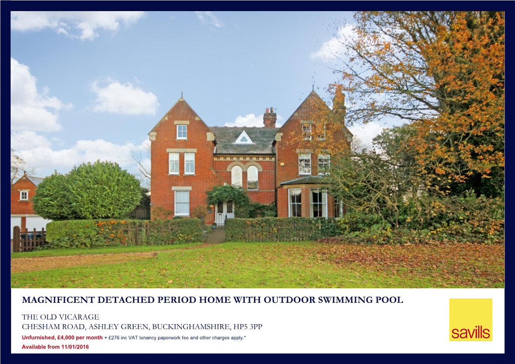 Magnificent Detached Period Home with Outdoor Swimming Pool in Semi