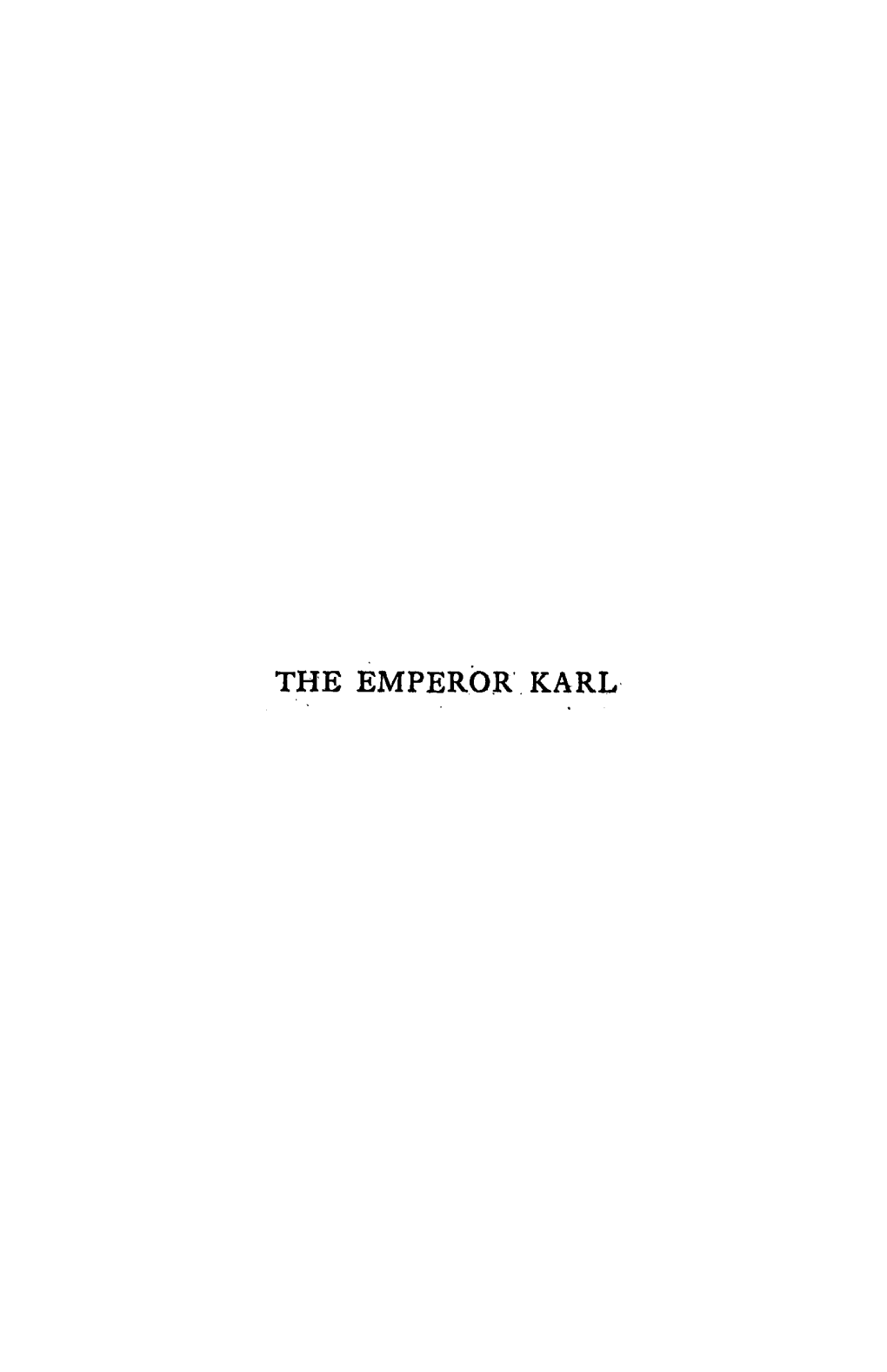 The Emperor Karl