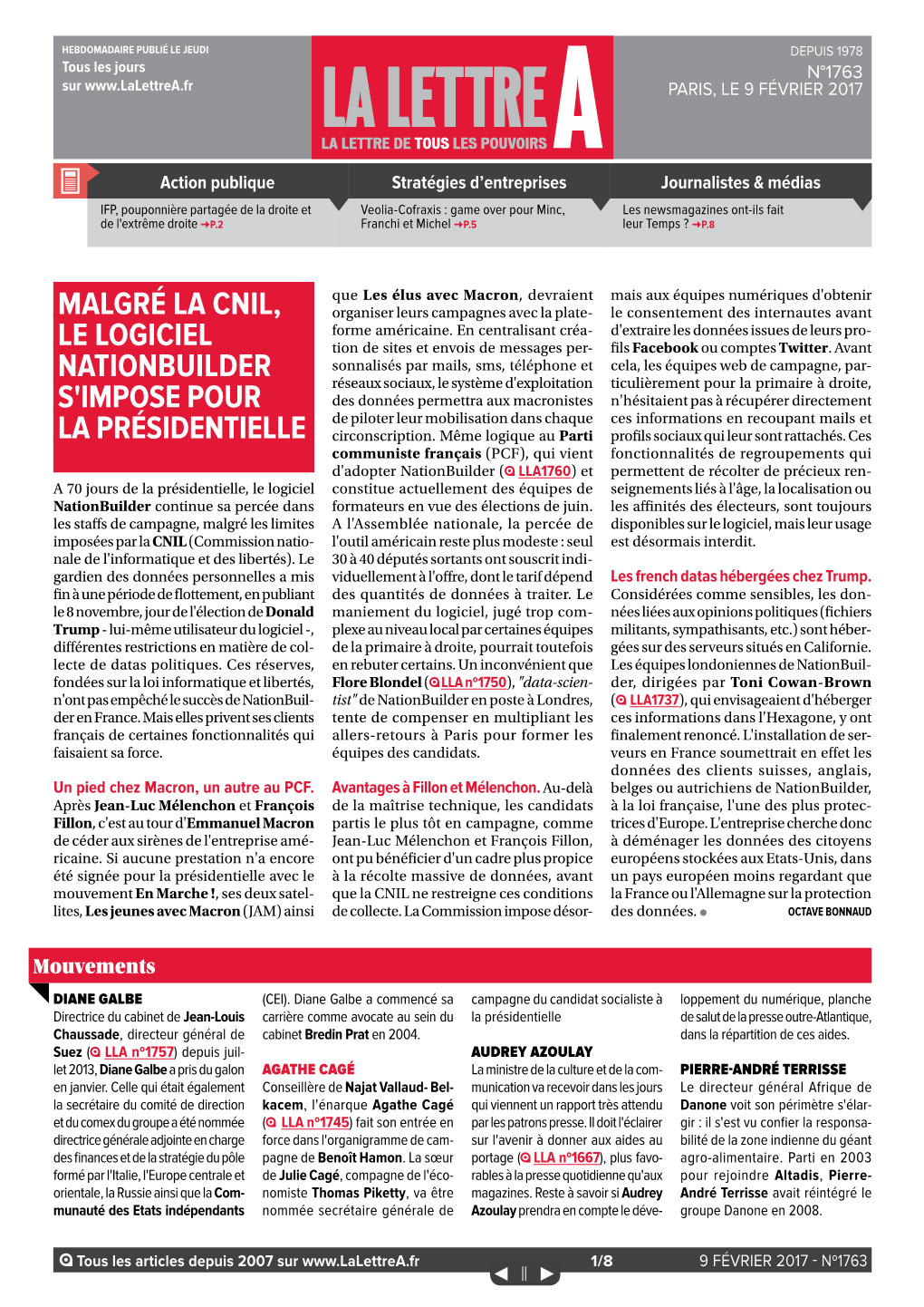 Malgré LA CNIL, LE Logiciel Nationbuilder S'impose Pour LA