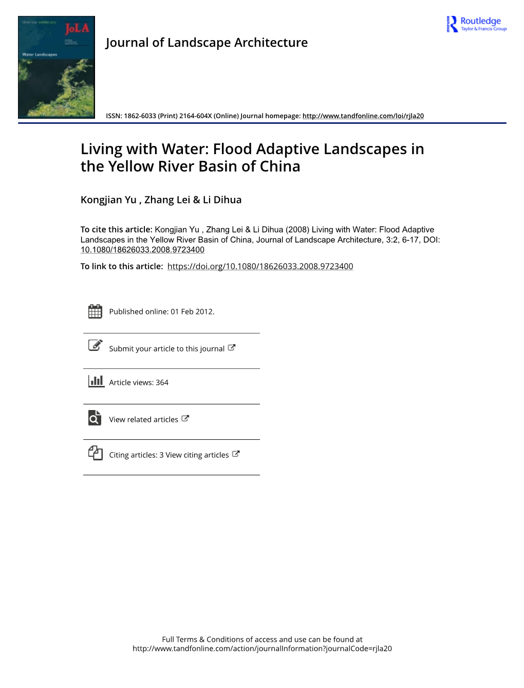 Flood Adaptive Landscapes in the Yellow River Basin of China