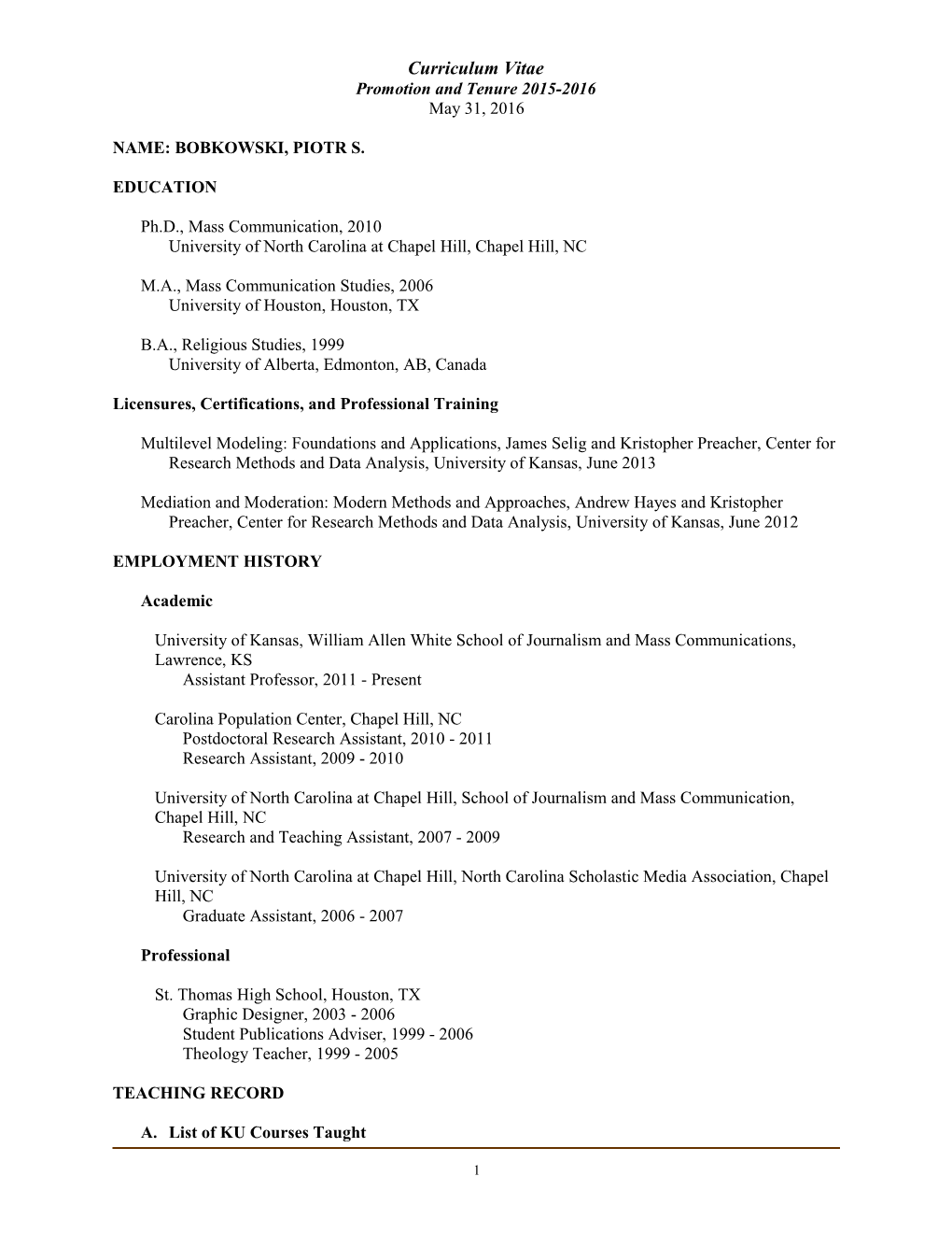 Curriculum Vitae s496