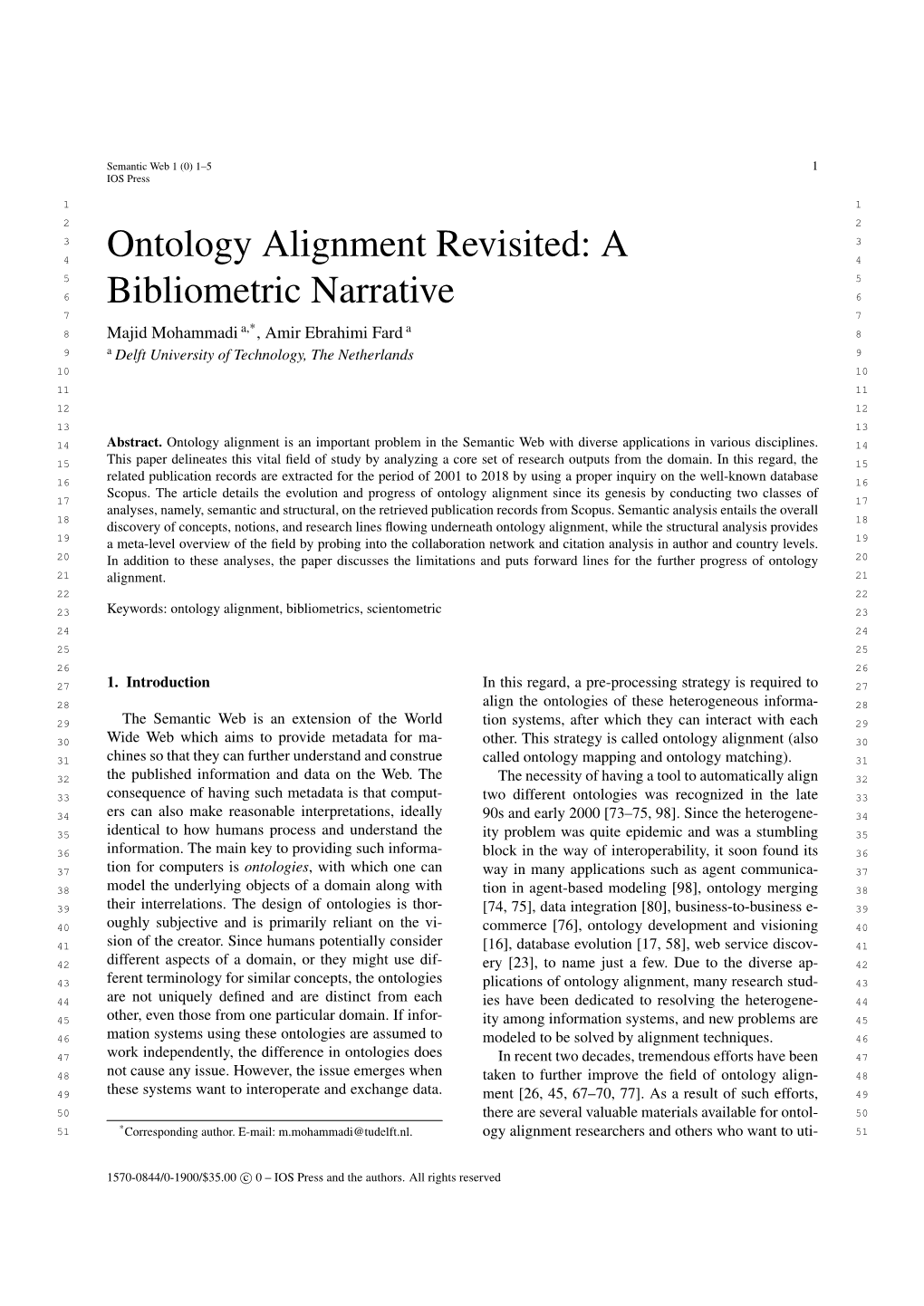 Ontology Alignment Revisited