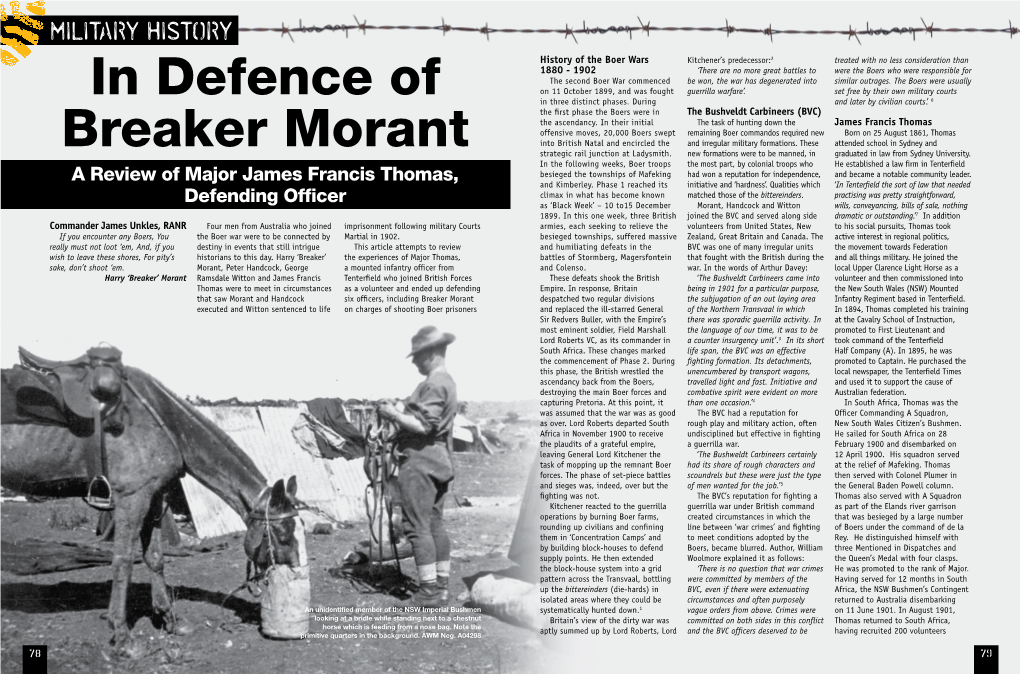 In Defence of Breaker Morant