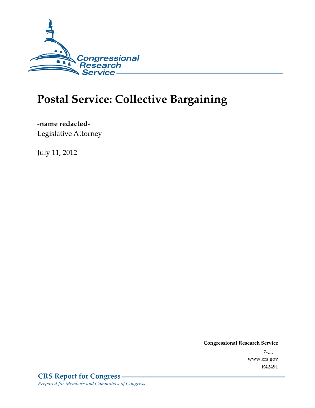 Postal Service: Collective Bargaining