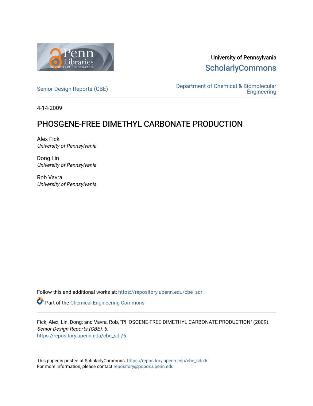 Phosgene-Free Dimethyl Carbonate Production