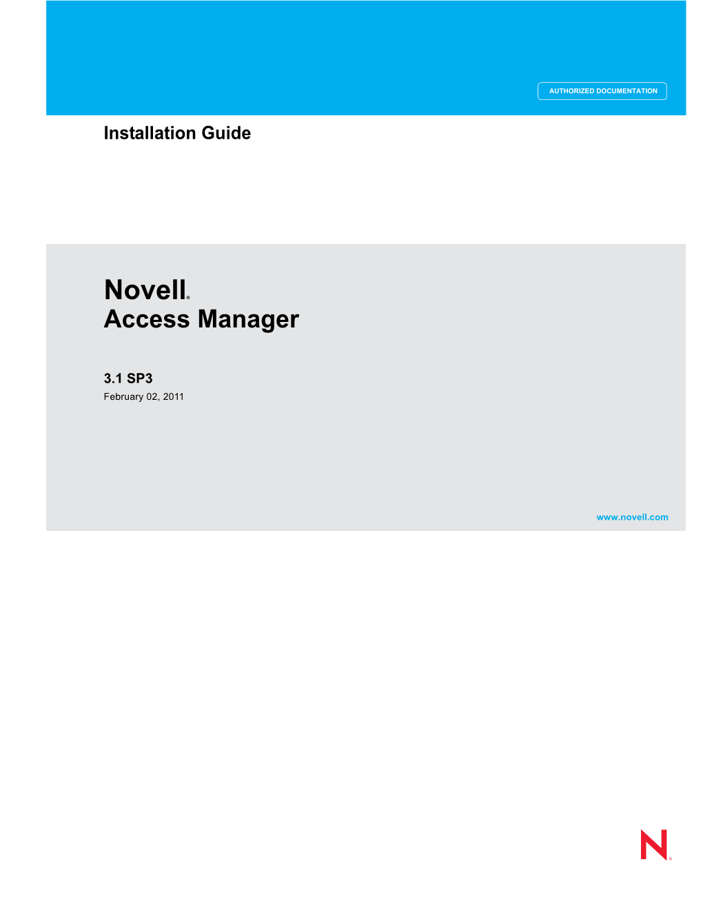 Novell Access Manager 3.1 SP3 Installation Guide Contents