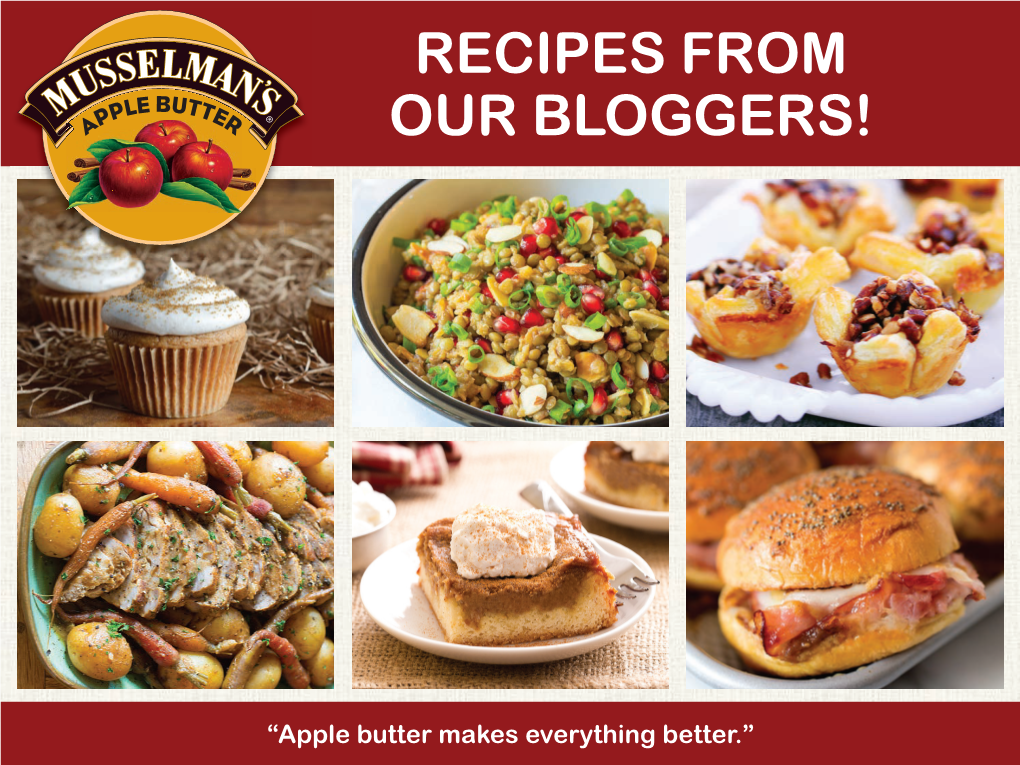 Recipes from Our Bloggers!