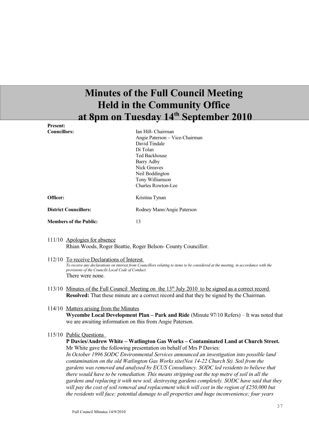 There Will Be a Meeting of Full Council