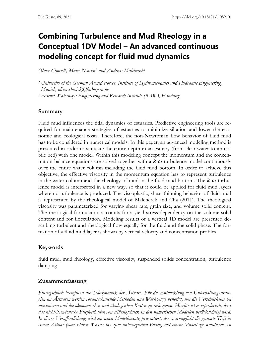 An Advanced Continuous Modeling Concept for Fluid Mud Dynamics