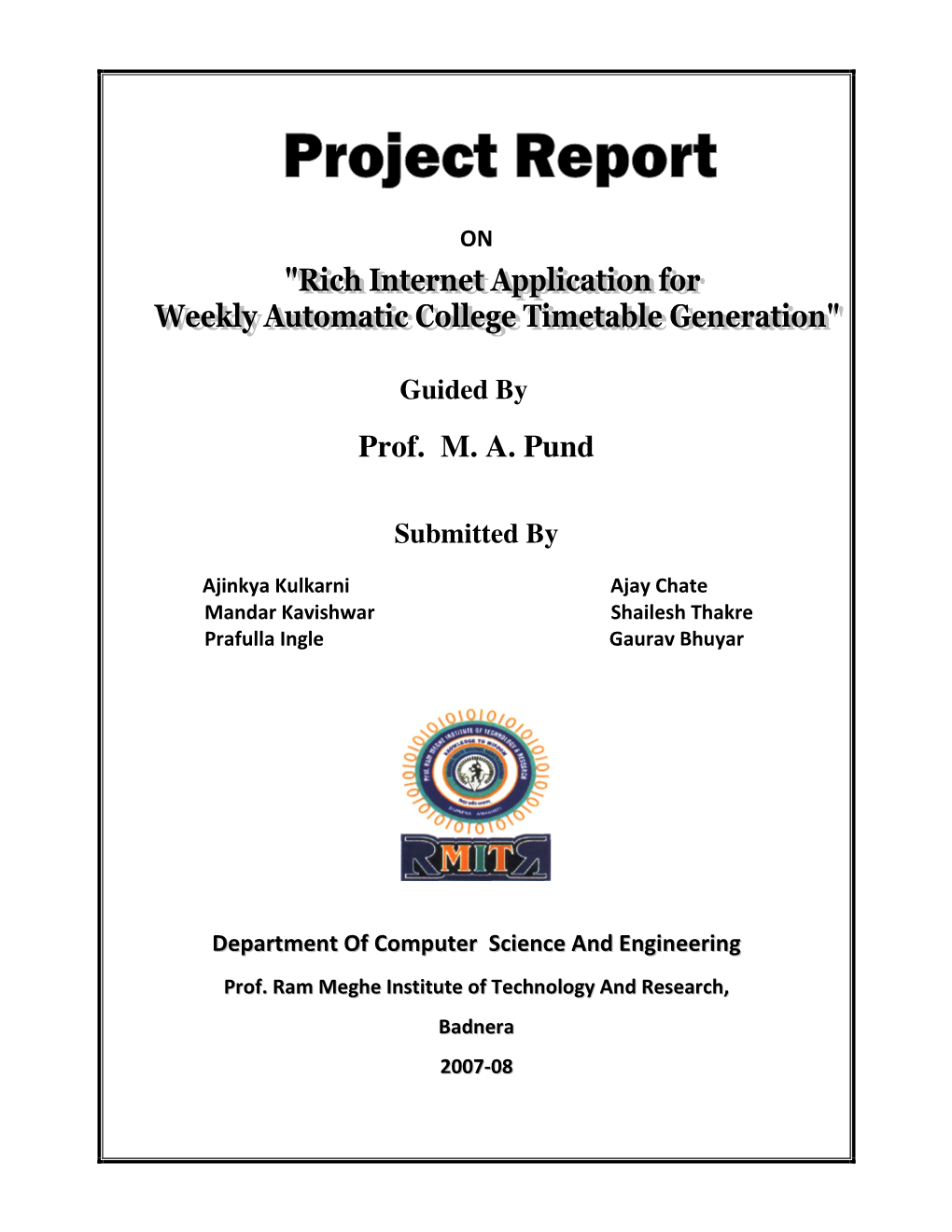 Project Report on Rich Internet Application.Pdf