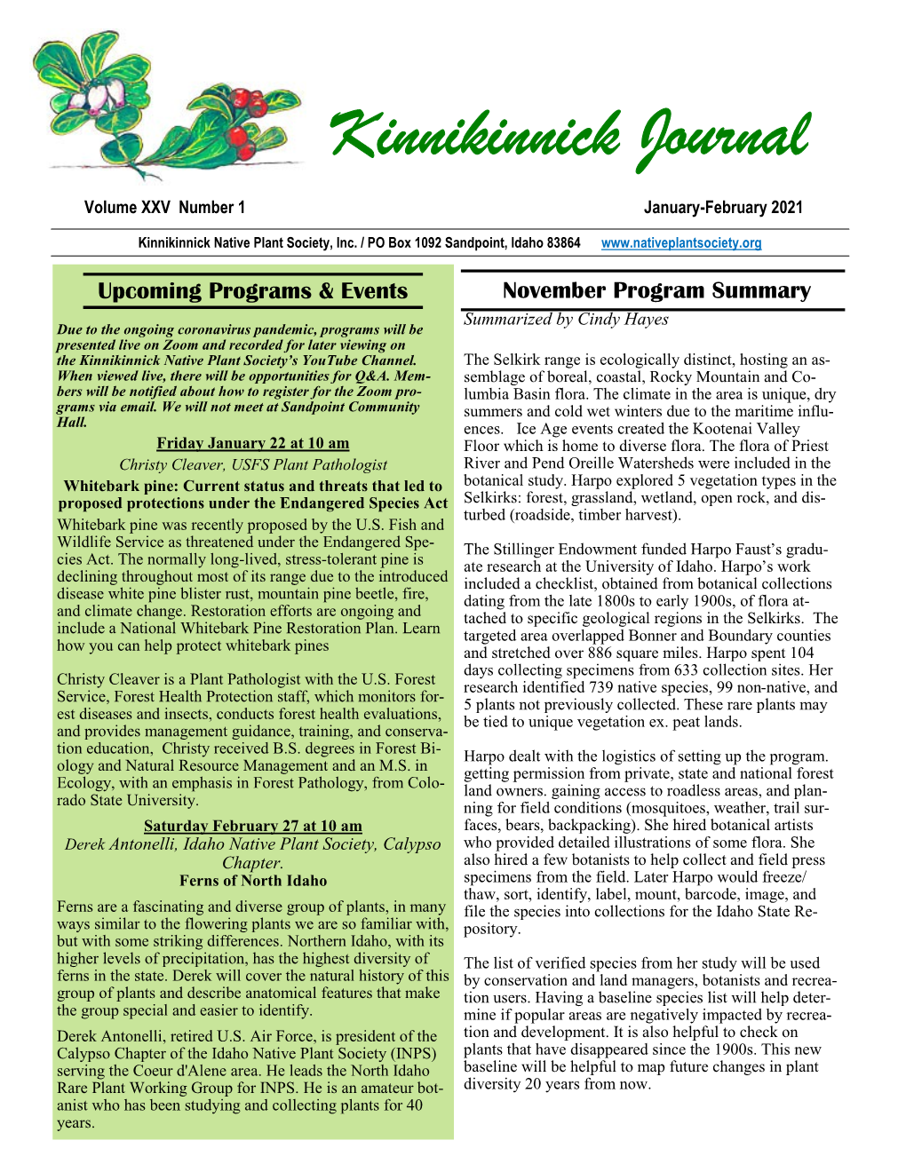 Kinnikinnick Journal