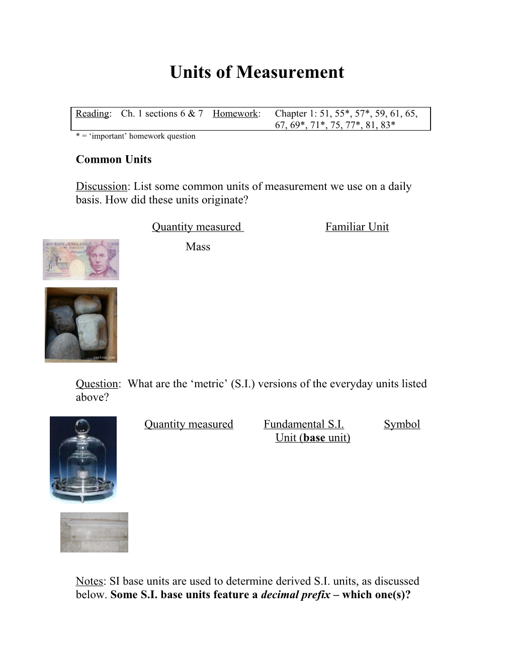 Unit Conversions (Dimensional Analysis)