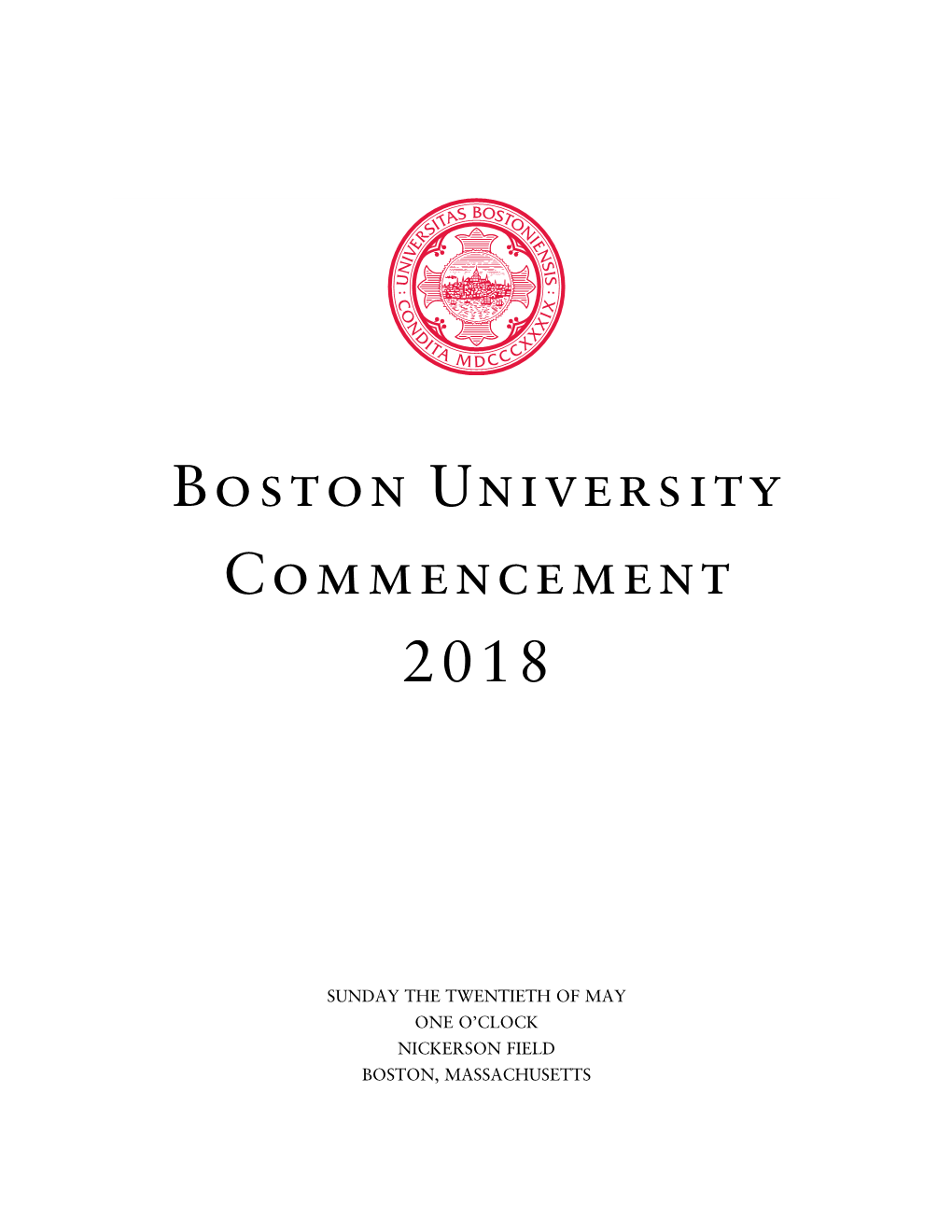 Boston University Commencement 2018