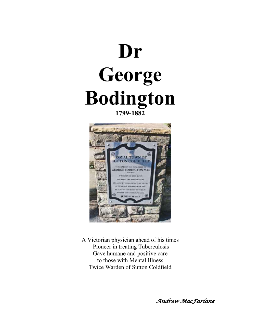 George Bodington 1799-1882
