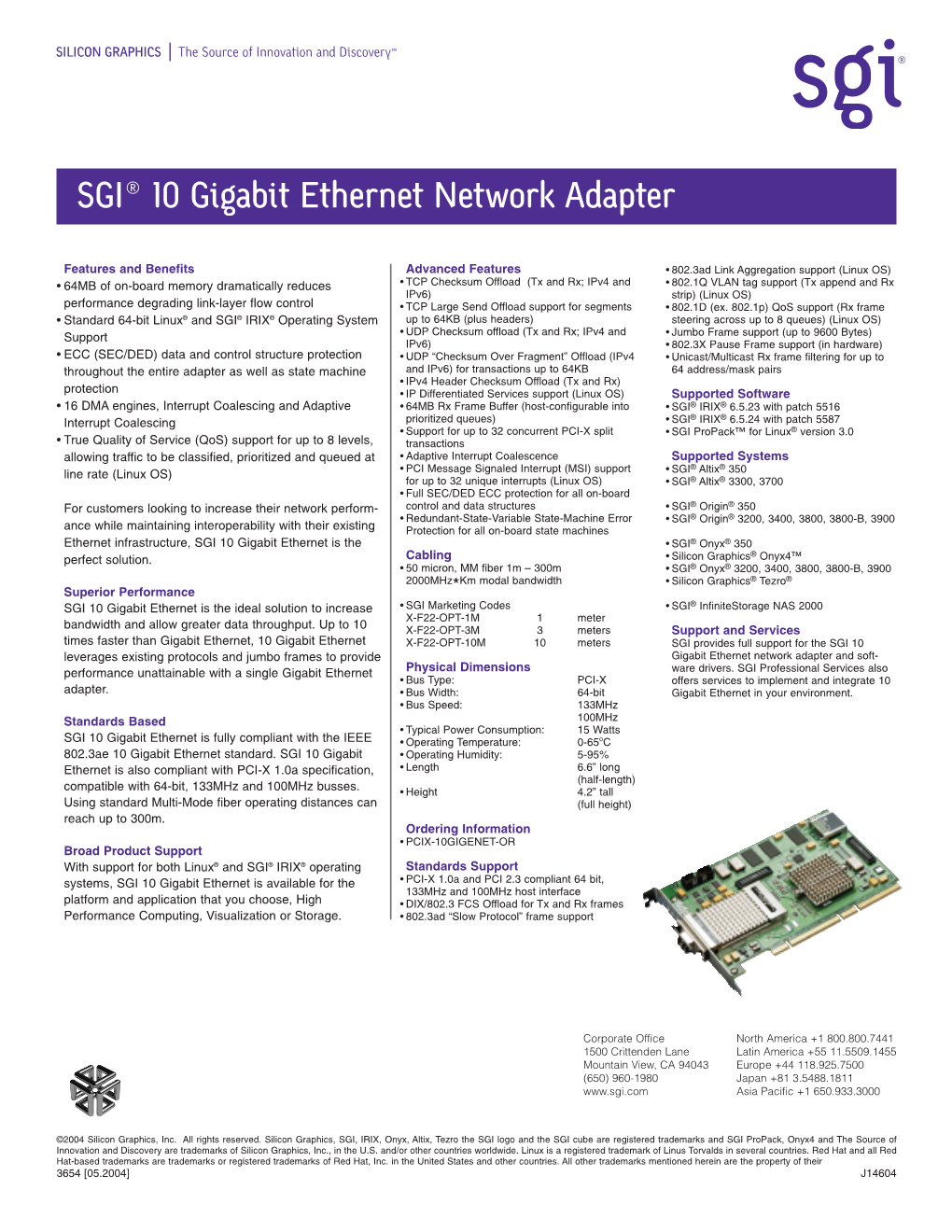 SGI 10 Gigabit Ethernet Network Adapter