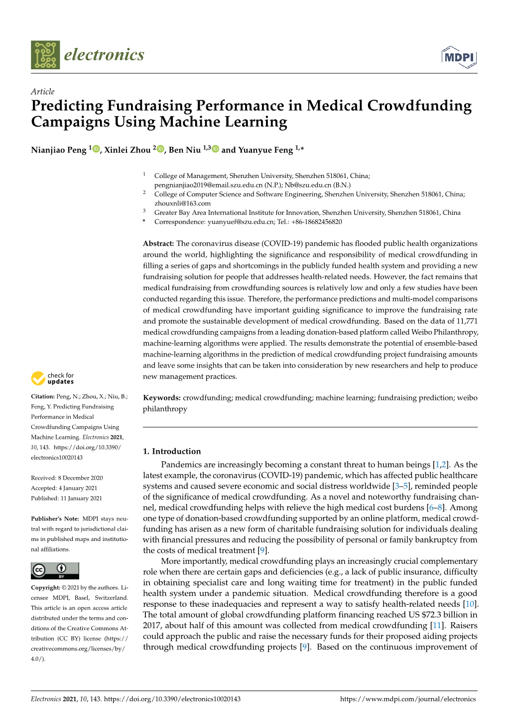 Predicting Fundraising Performance in Medical Crowdfunding Campaigns Using Machine Learning