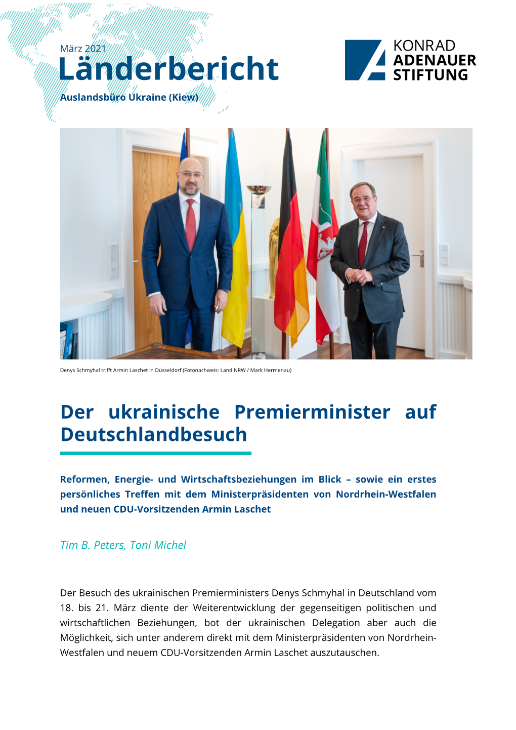 Der Ukrainische Premierminister Auf Deutschlandbesuch