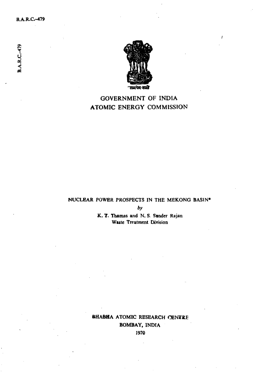 Government of India Atomic Energy Commission