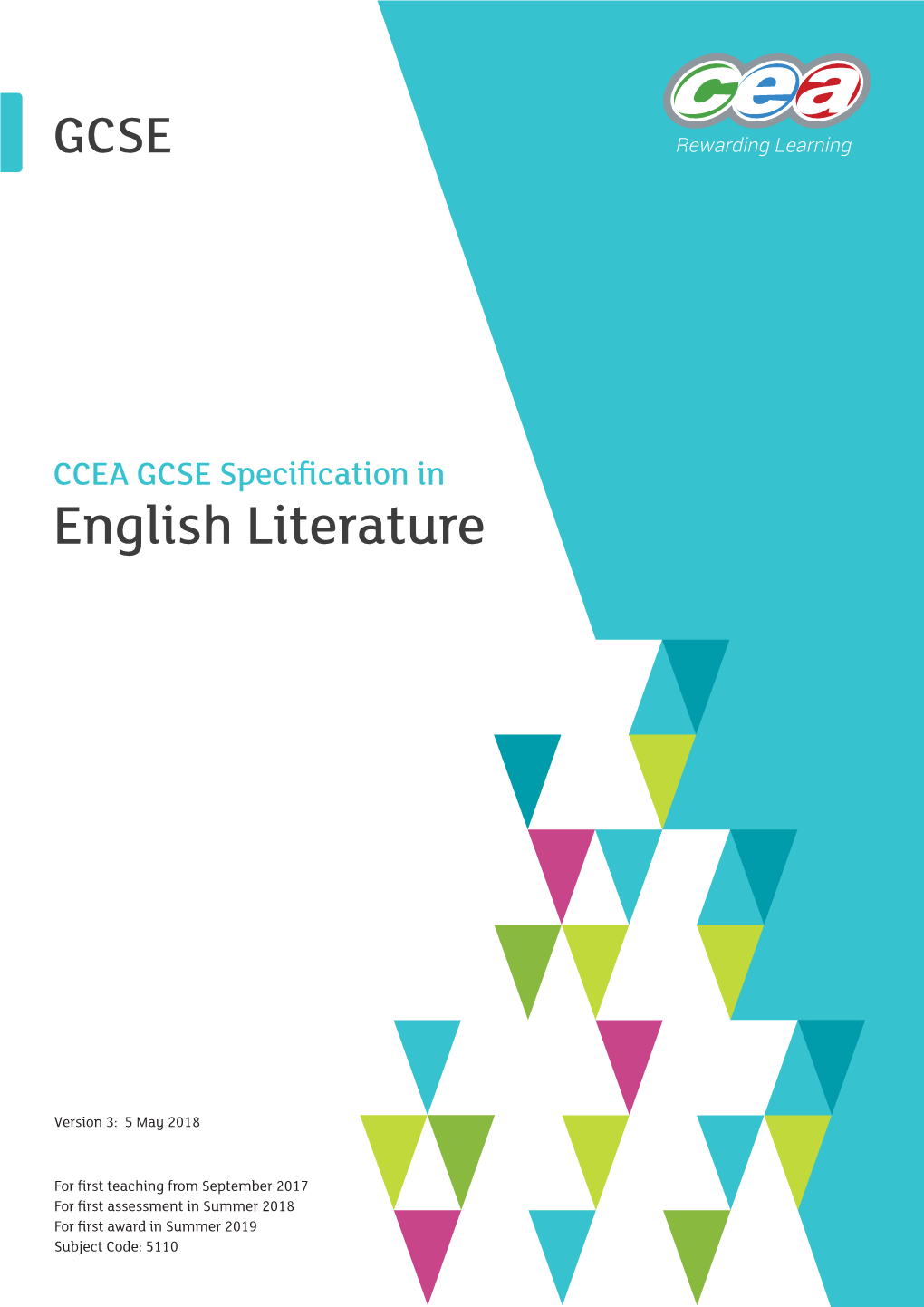 CCEA GCSE Specification in English Literature