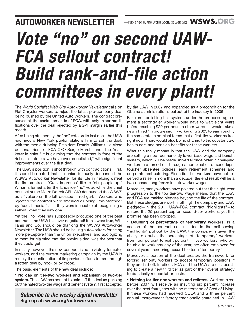 FCA Sellout Contract!