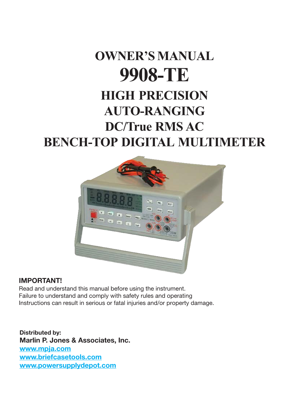 9908-TE HIGH PRECISION AUTO-RANGING DC/True RMS AC BENCH-TOP DIGITAL MULTIMETER