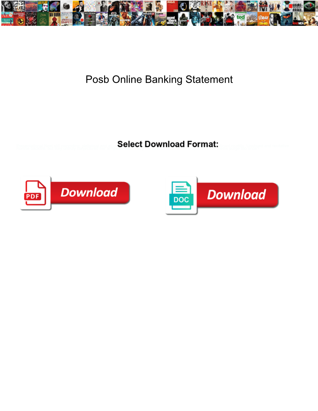 Posb Online Banking Statement