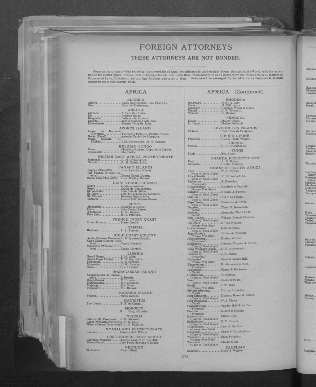 Foreign Attorneys These Attorneys Are Not Bonded