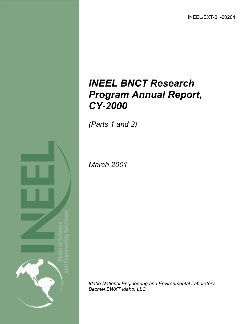 INEEL BNCT Research Program Annual Report, CY-2000