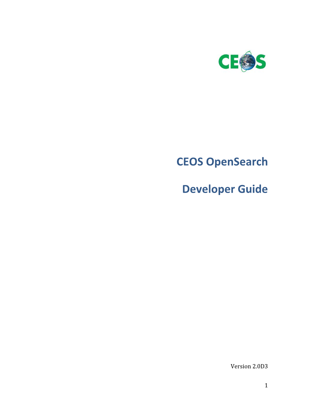 CEOS Opensearch Developer Guide