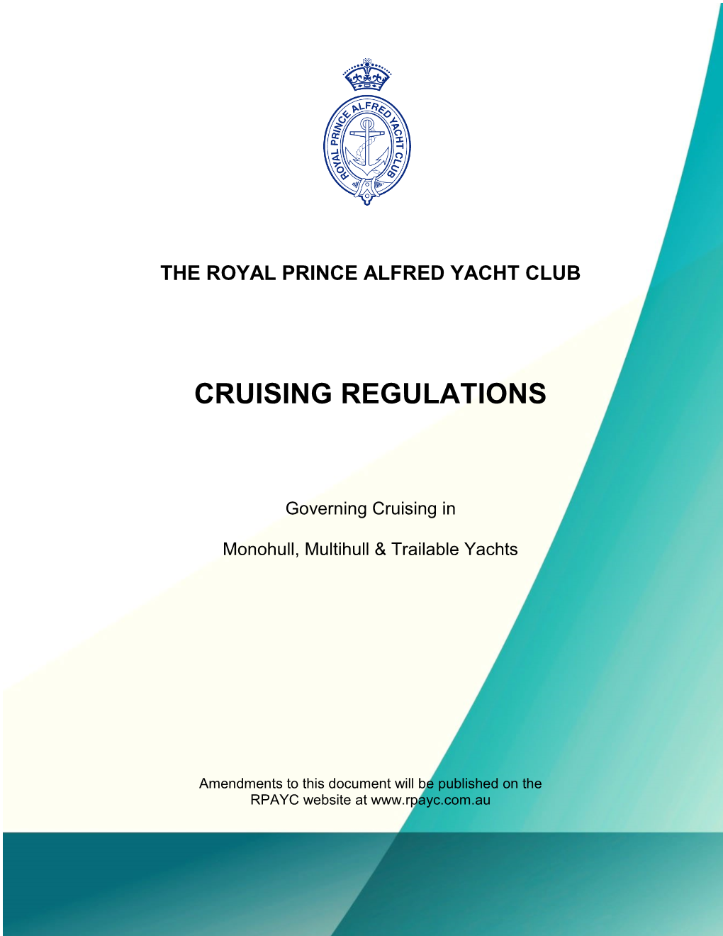 Cruising Regulations