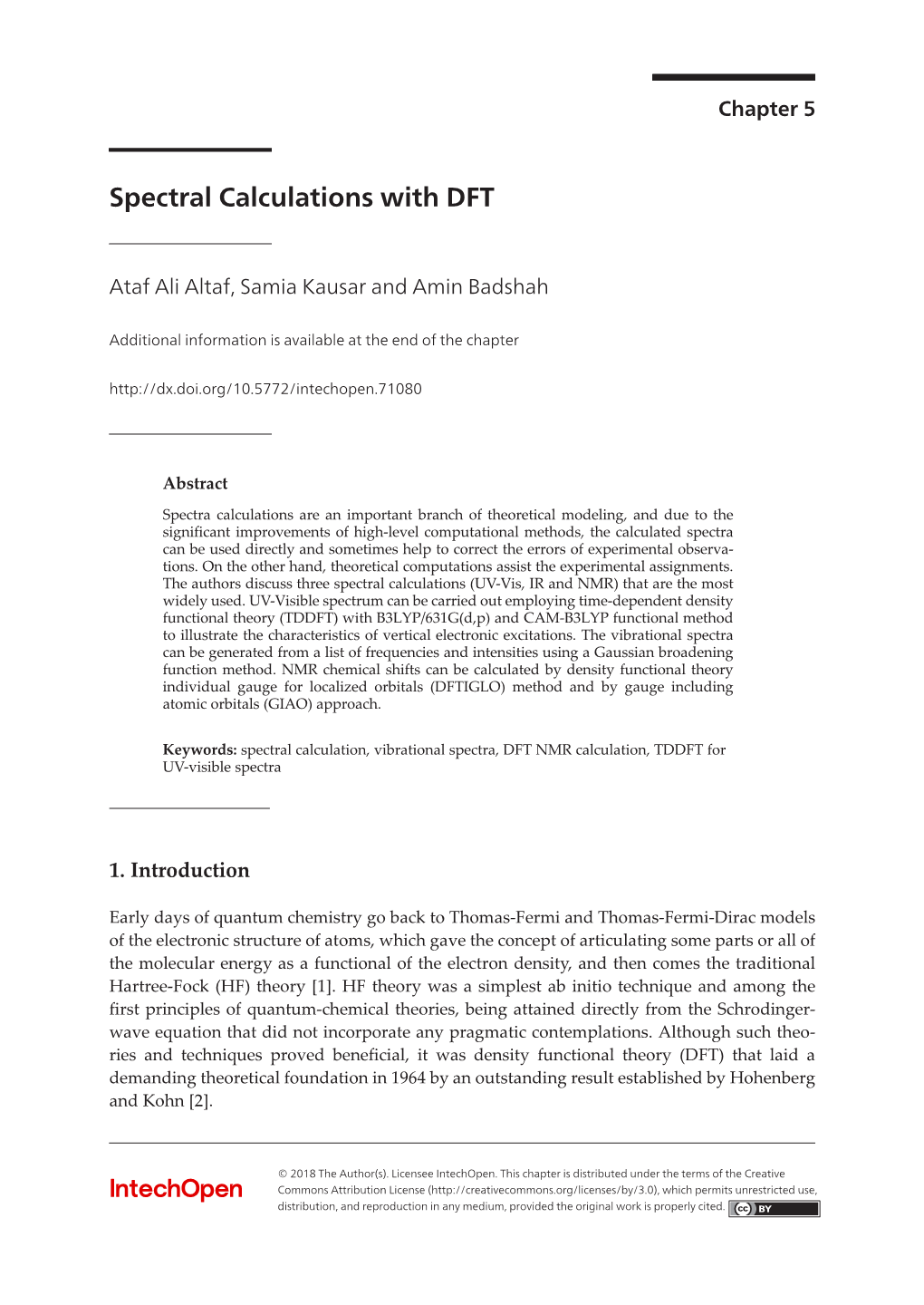 Spectral Calculations Withwith DFTDFT