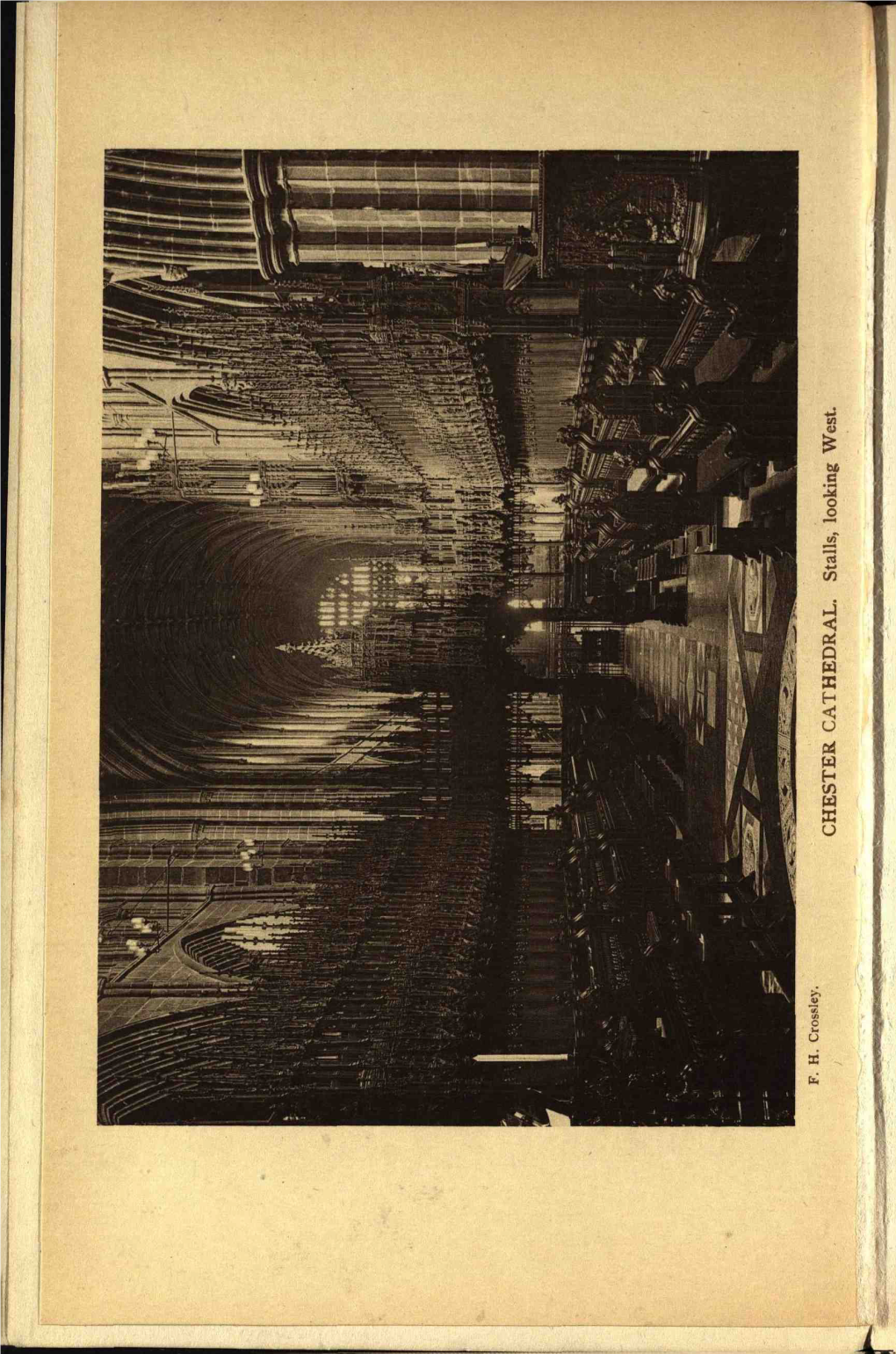 CHESTER CATHEDRAL. Stalls, Looking West. STALLWORK in CHESHIRE, 1915