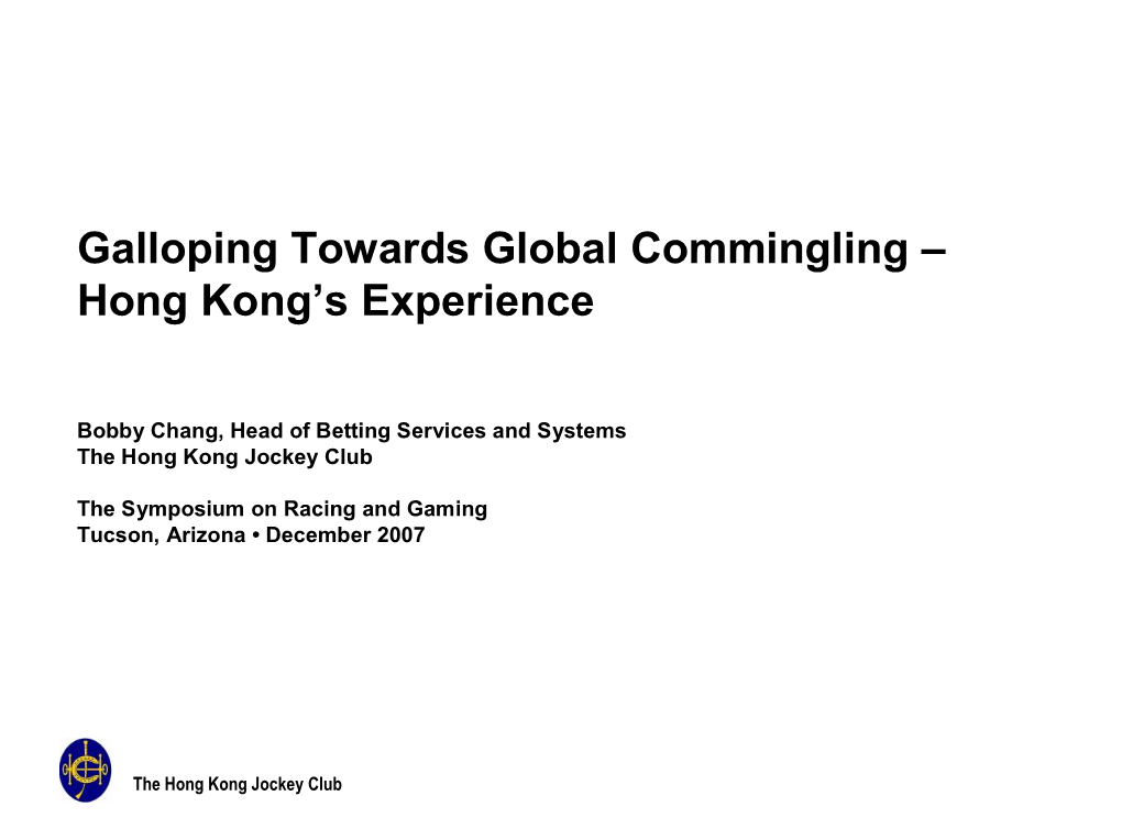 Hong Kong's Experience