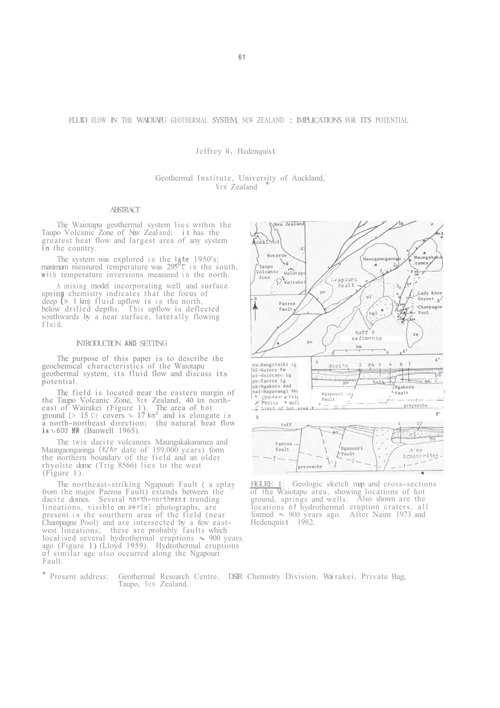 IMPLICATIONS for ITS POTENTIAL Jeffrey Hedenquist Geothermal Institu