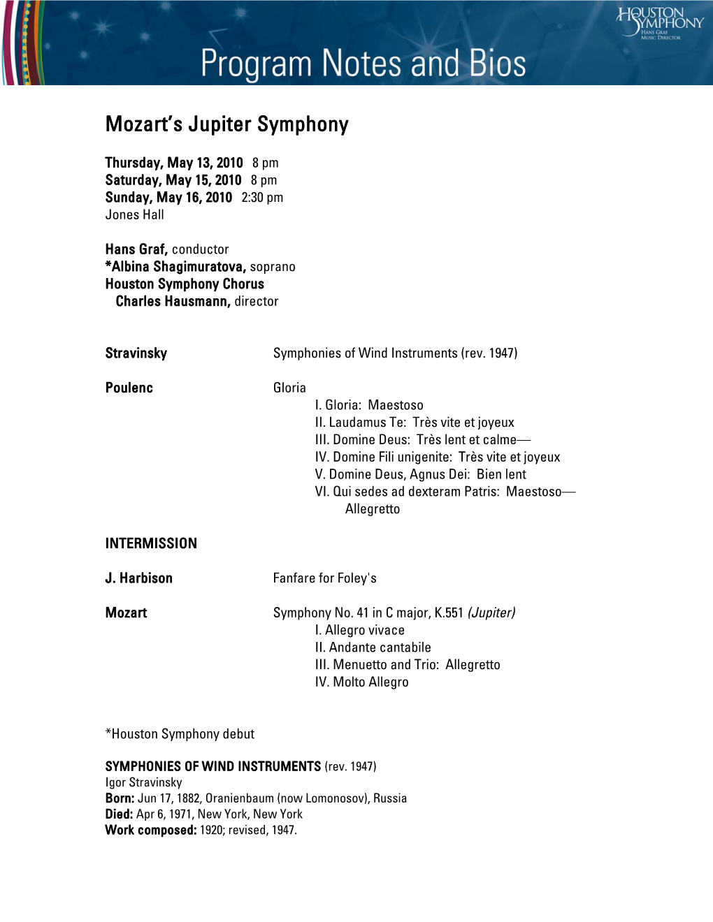 Mozart's Jupiter Symphony