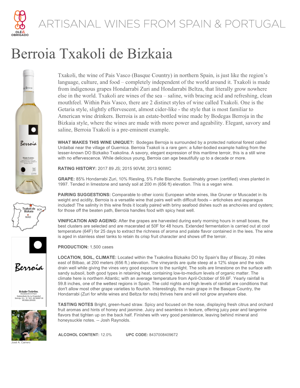 Berroia Txakoli De Bizkaia