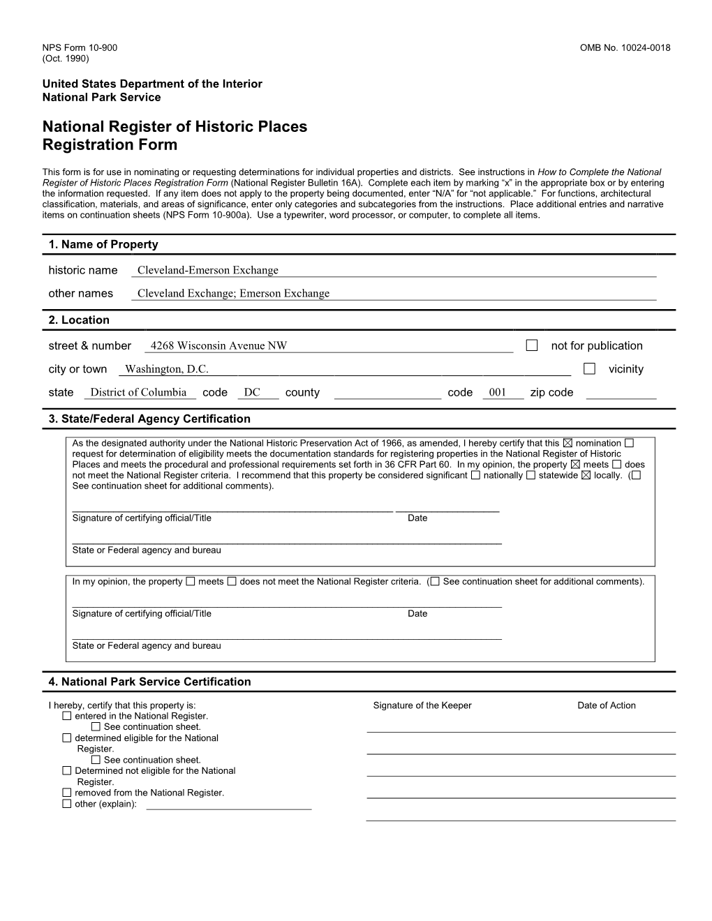 Cleveland Emerson Exchange Nomination R.Pdf