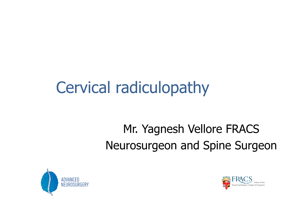 Cervical Radiculopathy