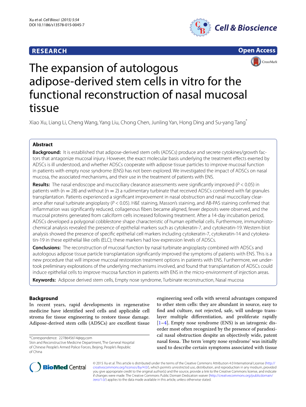 The Expansion of Autologous Adipose-Derived Stem Cells in Vitro