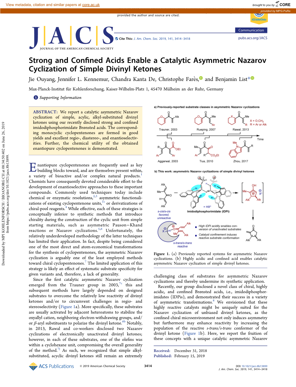 Strong and Confined Acids Enable a Catalytic Asymmetric Nazarov